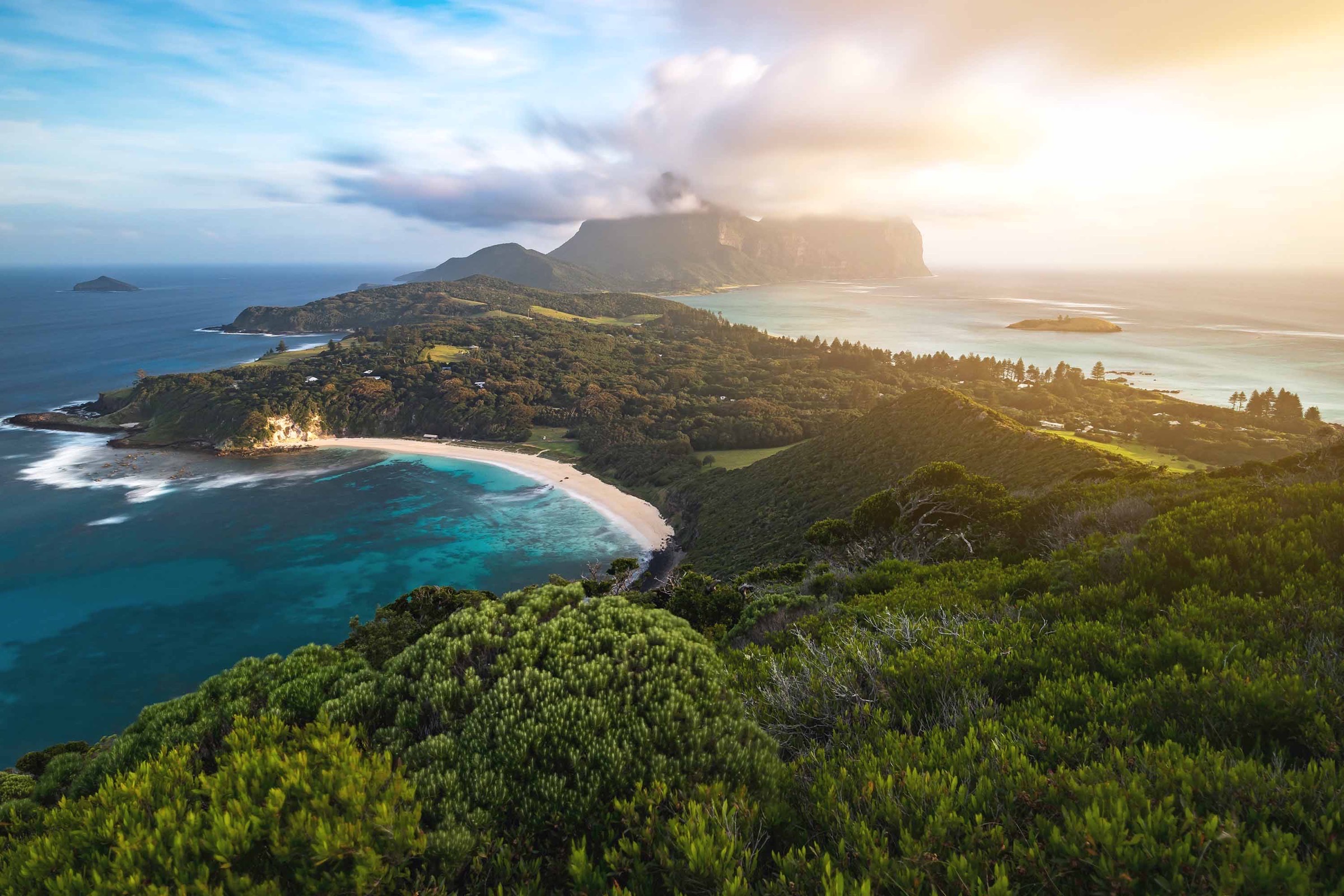 Aerial view of Lord Howe Island